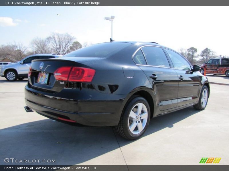 Black / Cornsilk Beige 2011 Volkswagen Jetta TDI Sedan
