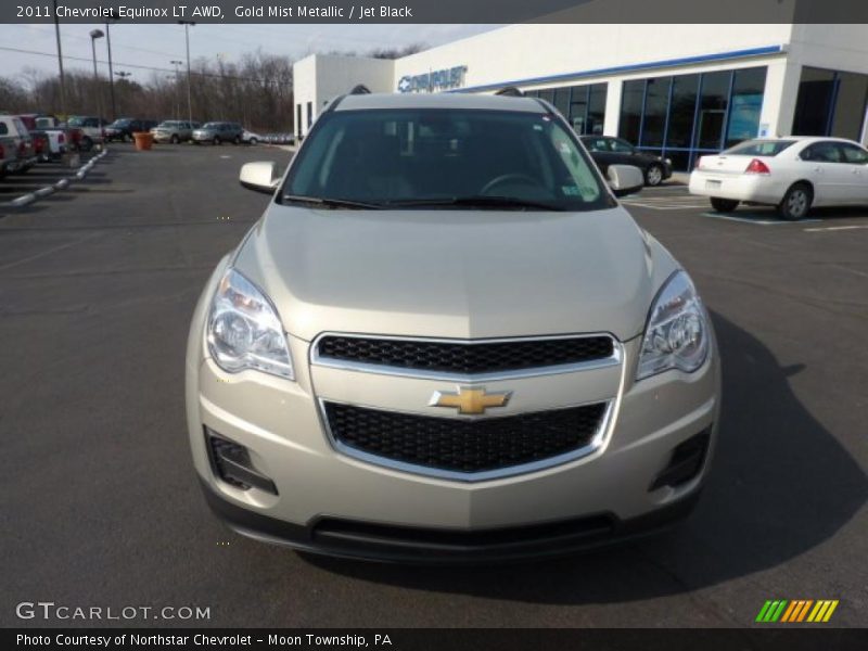 Gold Mist Metallic / Jet Black 2011 Chevrolet Equinox LT AWD