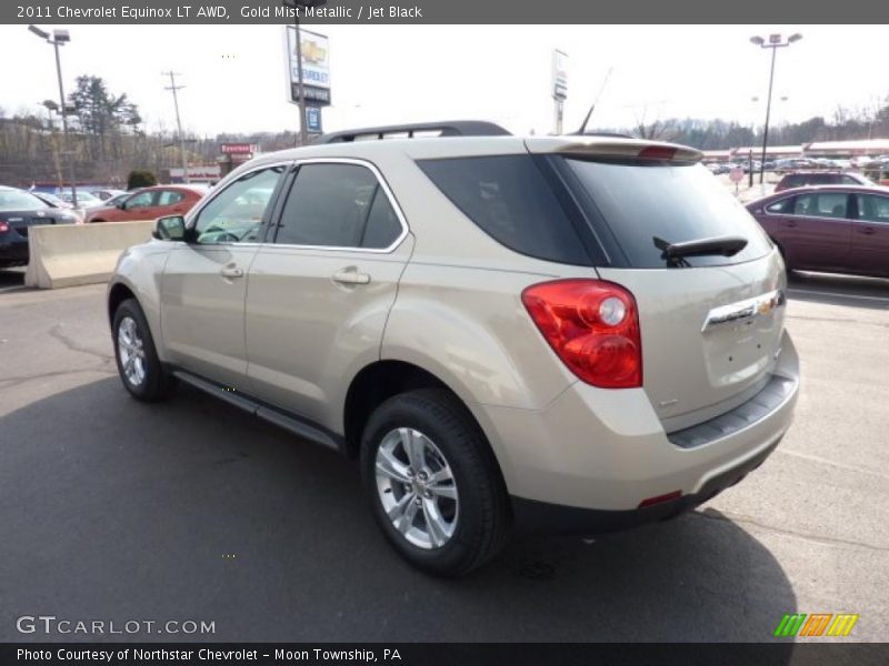 Gold Mist Metallic / Jet Black 2011 Chevrolet Equinox LT AWD