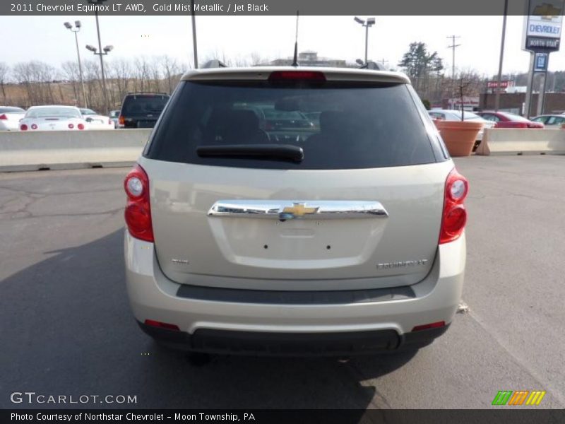 Gold Mist Metallic / Jet Black 2011 Chevrolet Equinox LT AWD