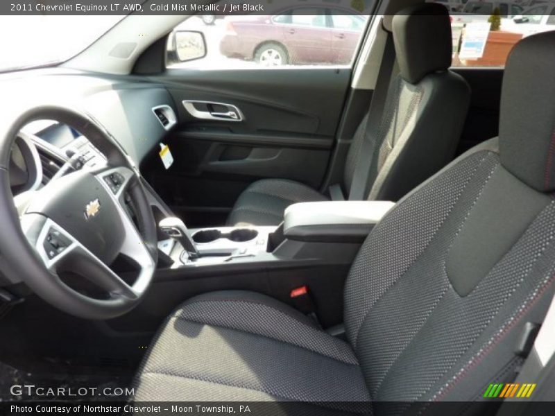 Gold Mist Metallic / Jet Black 2011 Chevrolet Equinox LT AWD
