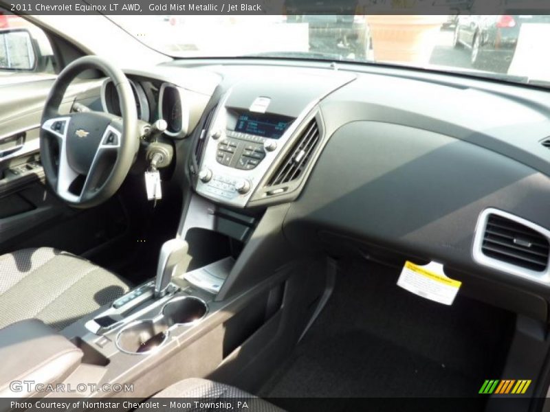 Gold Mist Metallic / Jet Black 2011 Chevrolet Equinox LT AWD