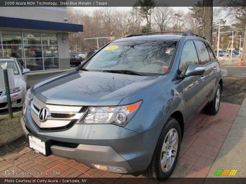 Steel Blue Metallic / Taupe 2008 Acura MDX Technology