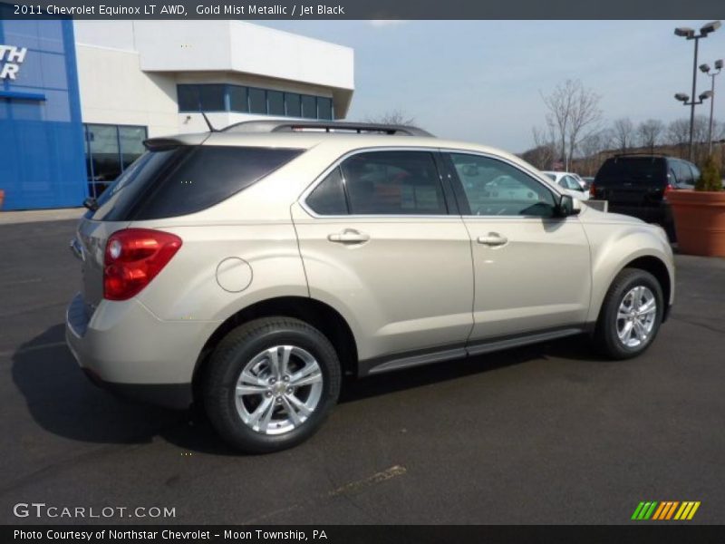 Gold Mist Metallic / Jet Black 2011 Chevrolet Equinox LT AWD