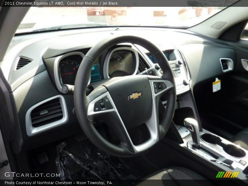 Gold Mist Metallic / Jet Black 2011 Chevrolet Equinox LT AWD