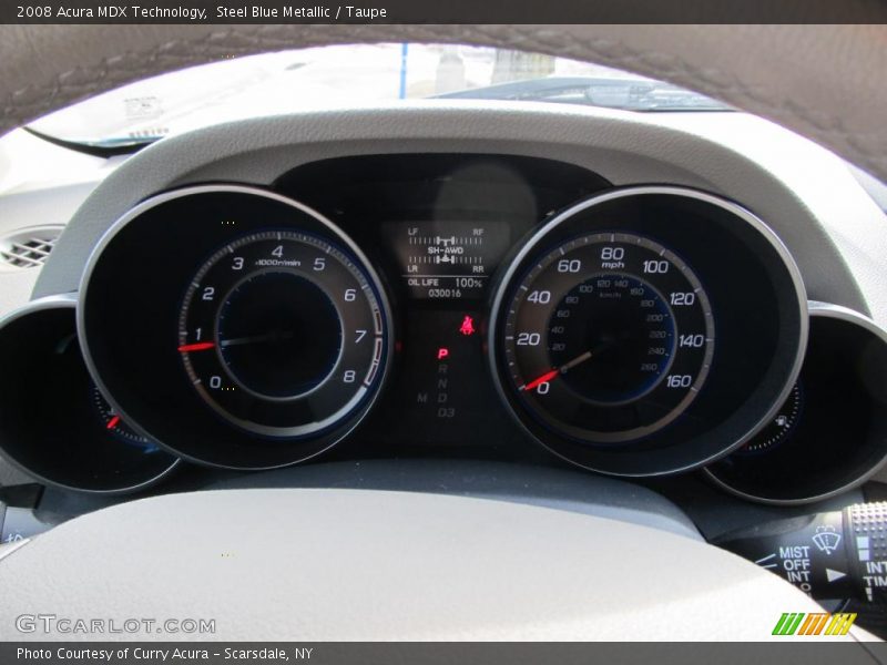 Steel Blue Metallic / Taupe 2008 Acura MDX Technology