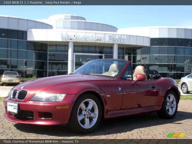 Siena Red Metallic / Beige 2000 BMW Z3 2.3 Roadster