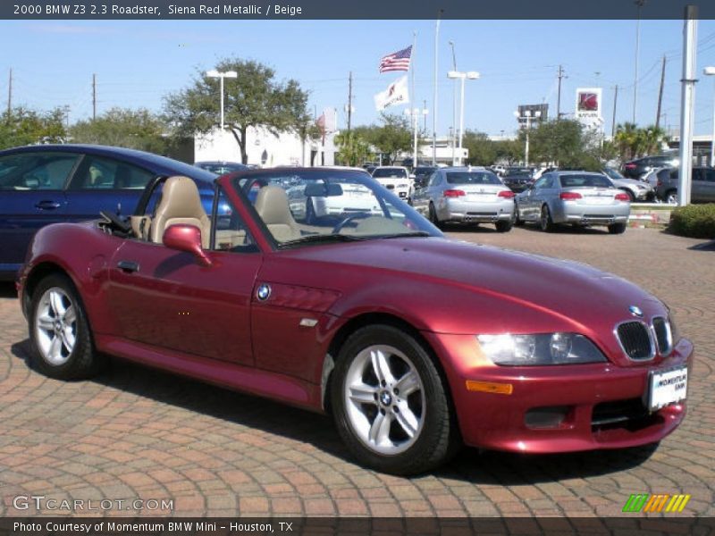 Siena Red Metallic / Beige 2000 BMW Z3 2.3 Roadster