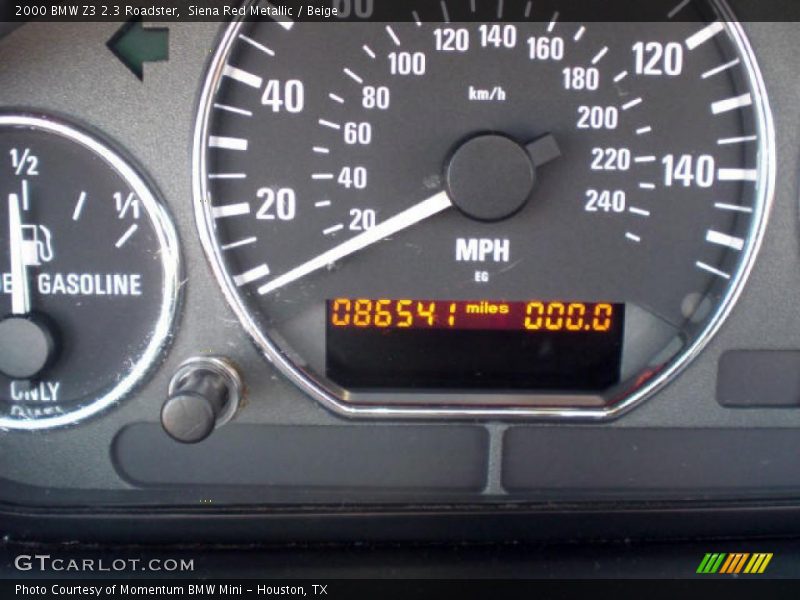 Siena Red Metallic / Beige 2000 BMW Z3 2.3 Roadster