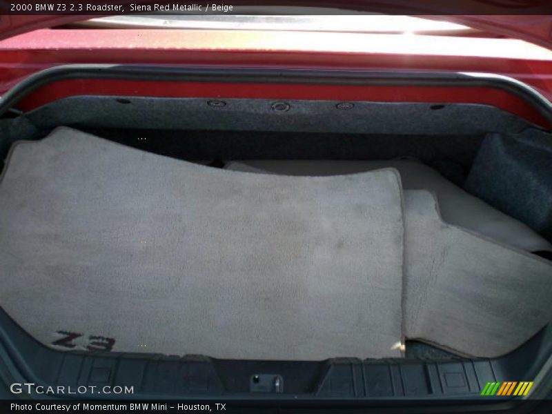 Siena Red Metallic / Beige 2000 BMW Z3 2.3 Roadster