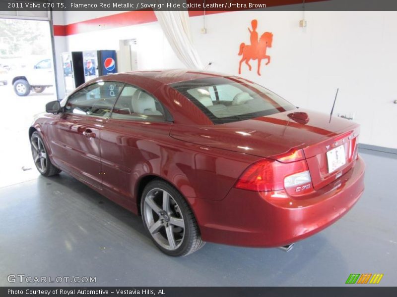 Flamenco Red Metallic / Soverign Hide Calcite Leather/Umbra Brown 2011 Volvo C70 T5