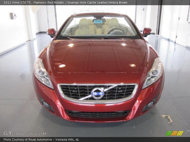 Flamenco Red Metallic / Soverign Hide Calcite Leather/Umbra Brown 2011 Volvo C70 T5