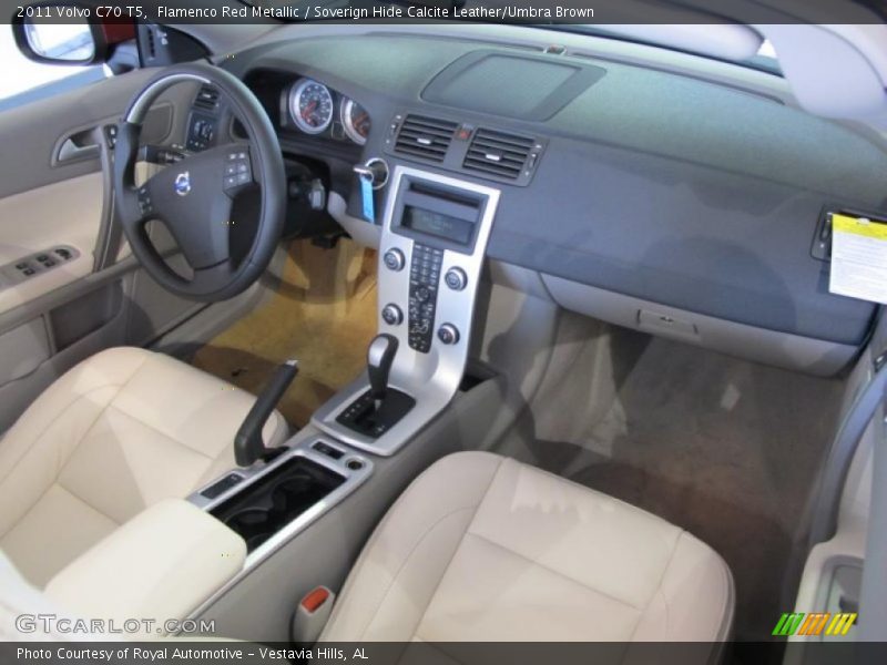 Flamenco Red Metallic / Soverign Hide Calcite Leather/Umbra Brown 2011 Volvo C70 T5