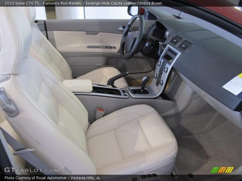 Flamenco Red Metallic / Soverign Hide Calcite Leather/Umbra Brown 2011 Volvo C70 T5