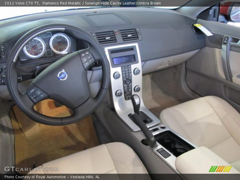 Flamenco Red Metallic / Soverign Hide Calcite Leather/Umbra Brown 2011 Volvo C70 T5