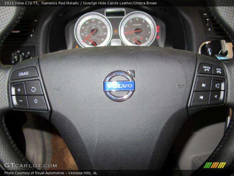 Flamenco Red Metallic / Soverign Hide Calcite Leather/Umbra Brown 2011 Volvo C70 T5