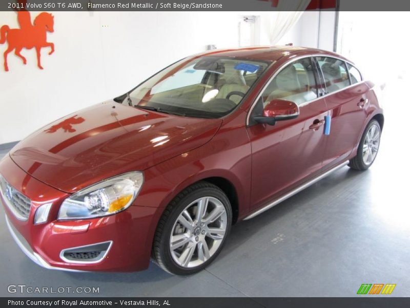 Flamenco Red Metallic / Soft Beige/Sandstone 2011 Volvo S60 T6 AWD