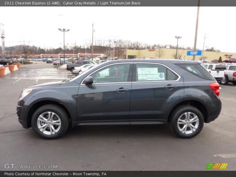 Cyber Gray Metallic / Light Titanium/Jet Black 2011 Chevrolet Equinox LS AWD