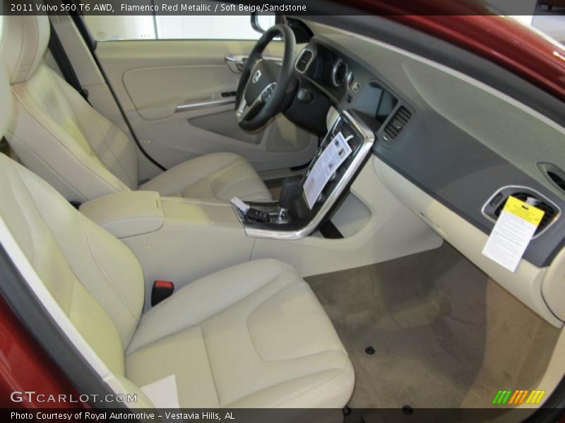Flamenco Red Metallic / Soft Beige/Sandstone 2011 Volvo S60 T6 AWD