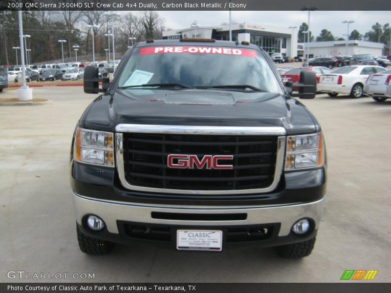 Carbon Black Metallic / Ebony 2008 GMC Sierra 3500HD SLT Crew Cab 4x4 Dually