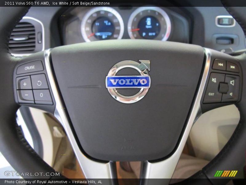 Ice White / Soft Beige/Sandstone 2011 Volvo S60 T6 AWD
