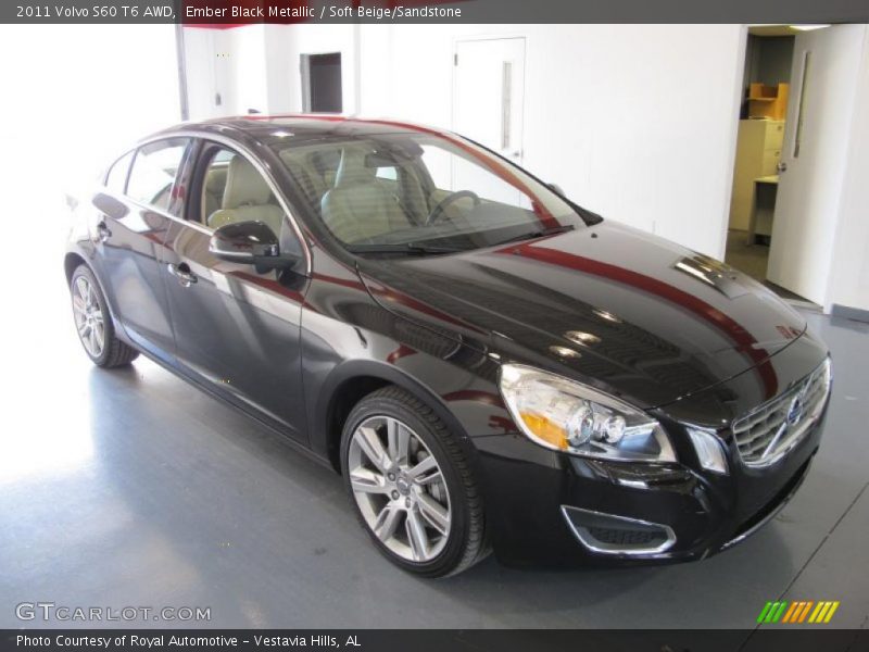 Ember Black Metallic / Soft Beige/Sandstone 2011 Volvo S60 T6 AWD