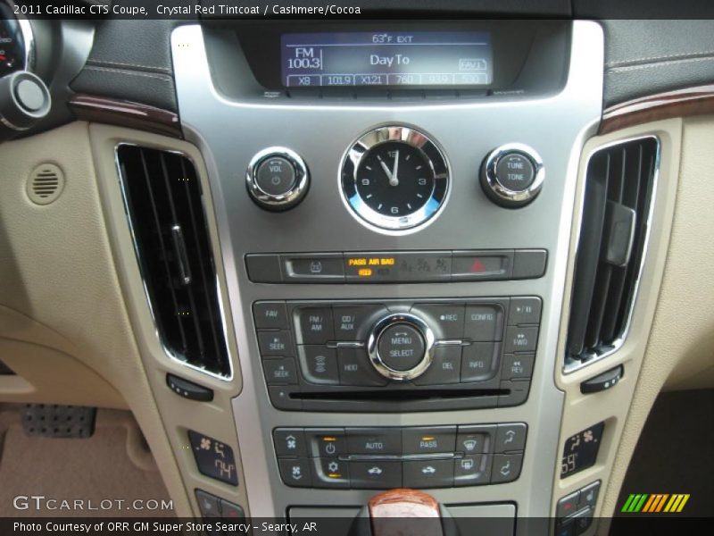 Controls of 2011 CTS Coupe