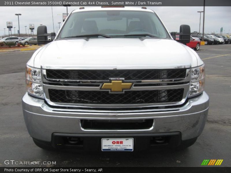 Summit White / Dark Titanium 2011 Chevrolet Silverado 3500HD Extended Cab 4x4 Chassis