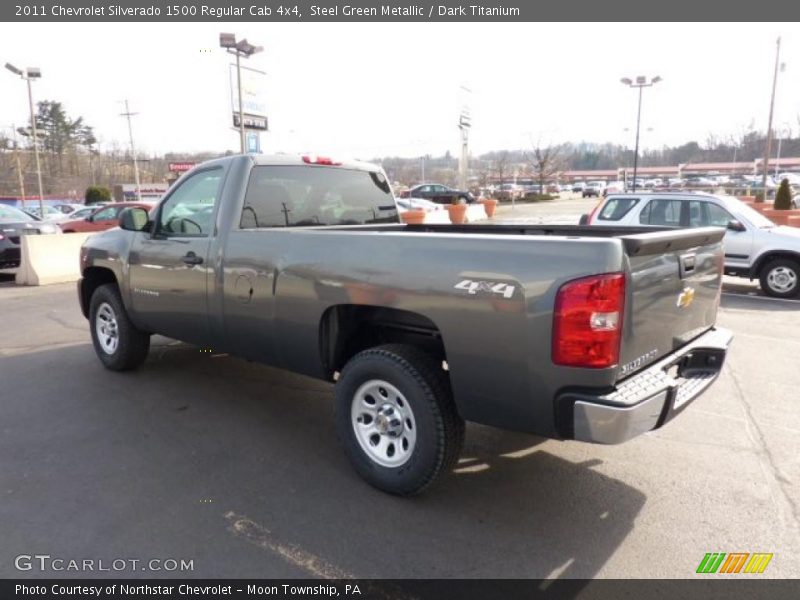 Steel Green Metallic / Dark Titanium 2011 Chevrolet Silverado 1500 Regular Cab 4x4