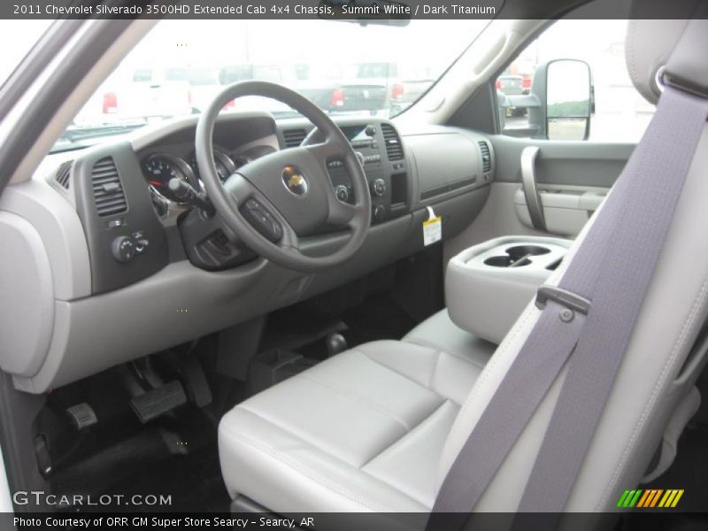 Dark Titanium Interior - 2011 Silverado 3500HD Extended Cab 4x4 Chassis 