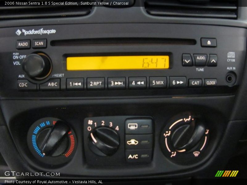 Controls of 2006 Sentra 1.8 S Special Edition