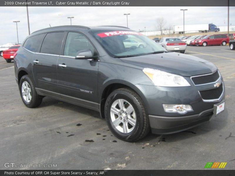 Cyber Gray Metallic / Dark Gray/Light Gray 2009 Chevrolet Traverse LT