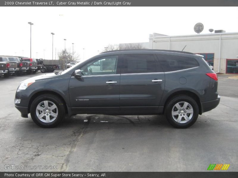 Cyber Gray Metallic / Dark Gray/Light Gray 2009 Chevrolet Traverse LT