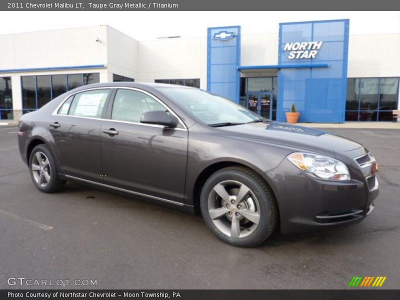 Taupe Gray Metallic / Titanium 2011 Chevrolet Malibu LT