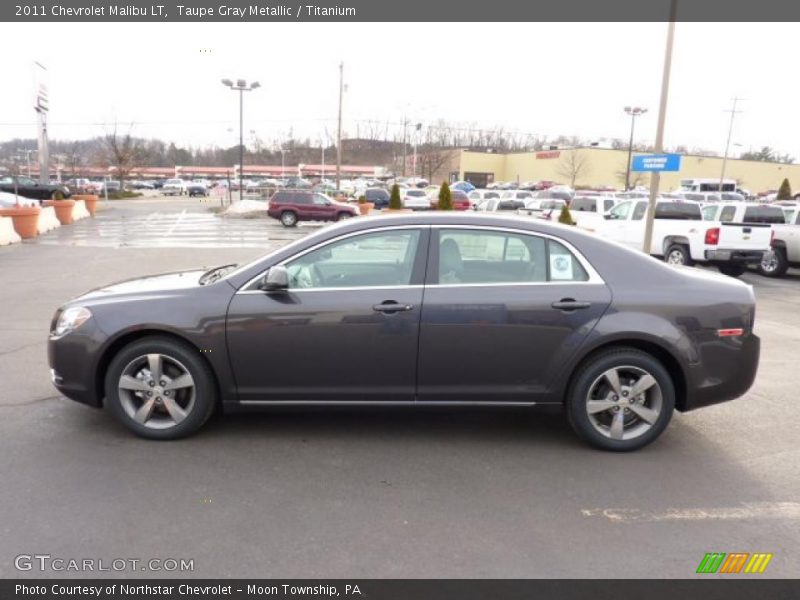 Taupe Gray Metallic / Titanium 2011 Chevrolet Malibu LT