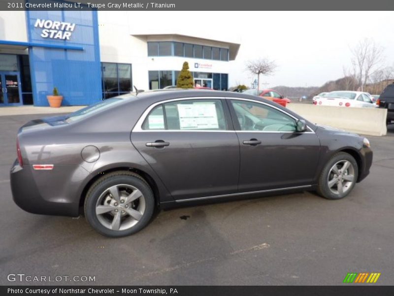 Taupe Gray Metallic / Titanium 2011 Chevrolet Malibu LT