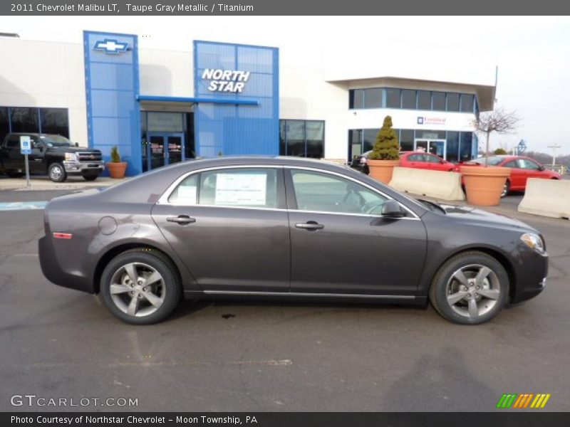 Taupe Gray Metallic / Titanium 2011 Chevrolet Malibu LT