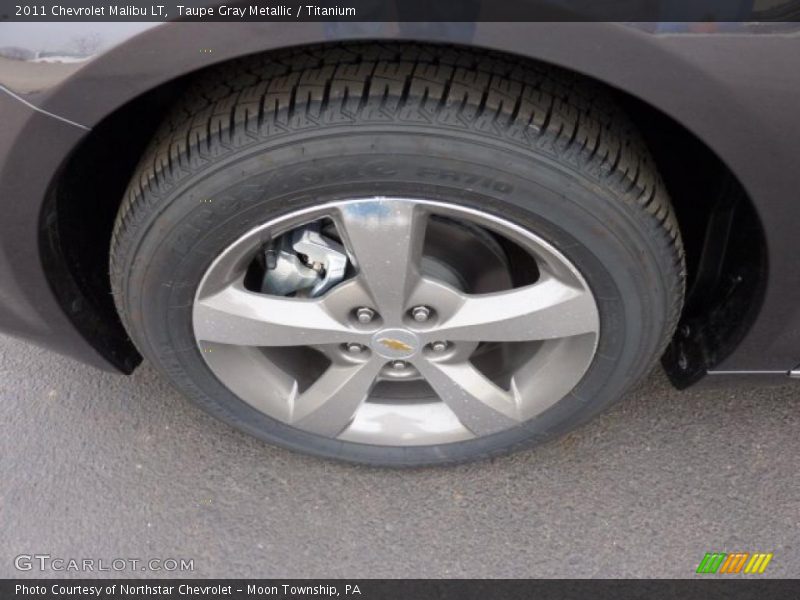 Taupe Gray Metallic / Titanium 2011 Chevrolet Malibu LT