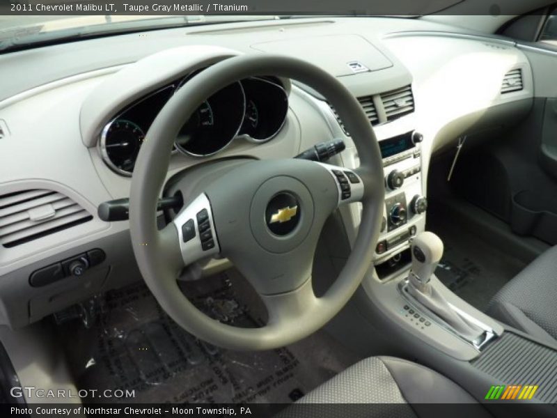 Taupe Gray Metallic / Titanium 2011 Chevrolet Malibu LT