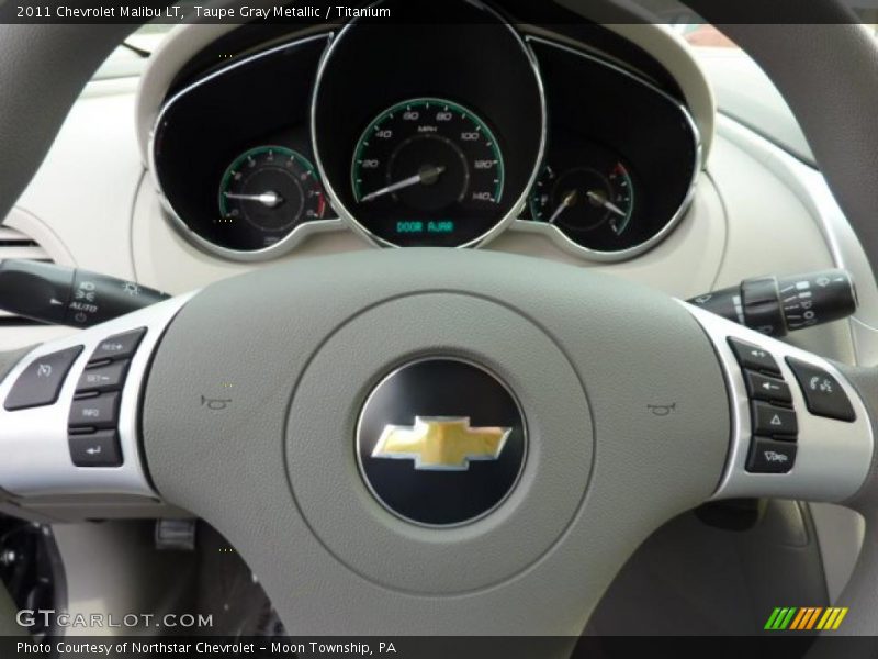 Taupe Gray Metallic / Titanium 2011 Chevrolet Malibu LT