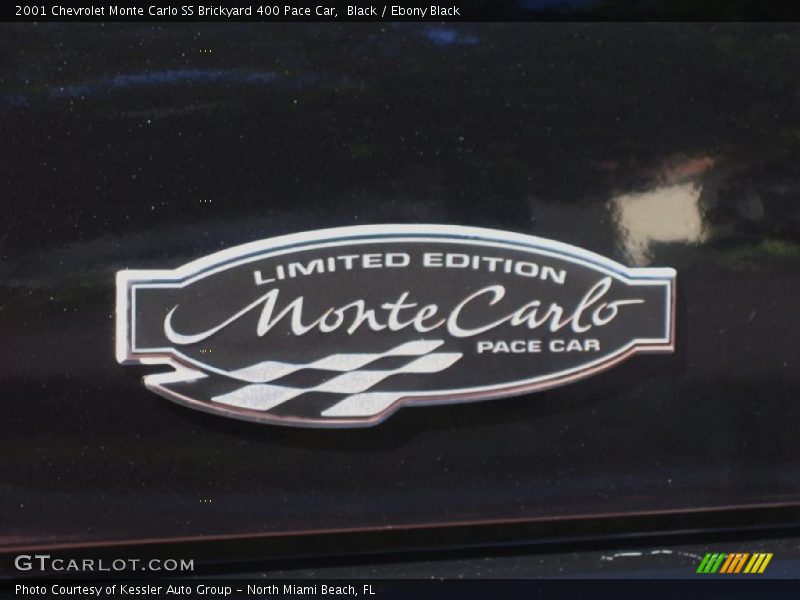  2001 Monte Carlo SS Brickyard 400 Pace Car Logo