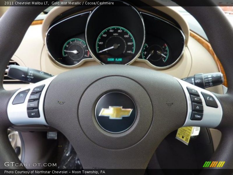 Gold Mist Metallic / Cocoa/Cashmere 2011 Chevrolet Malibu LT