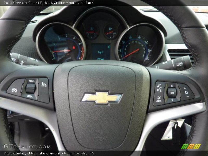 Black Granite Metallic / Jet Black 2011 Chevrolet Cruze LT