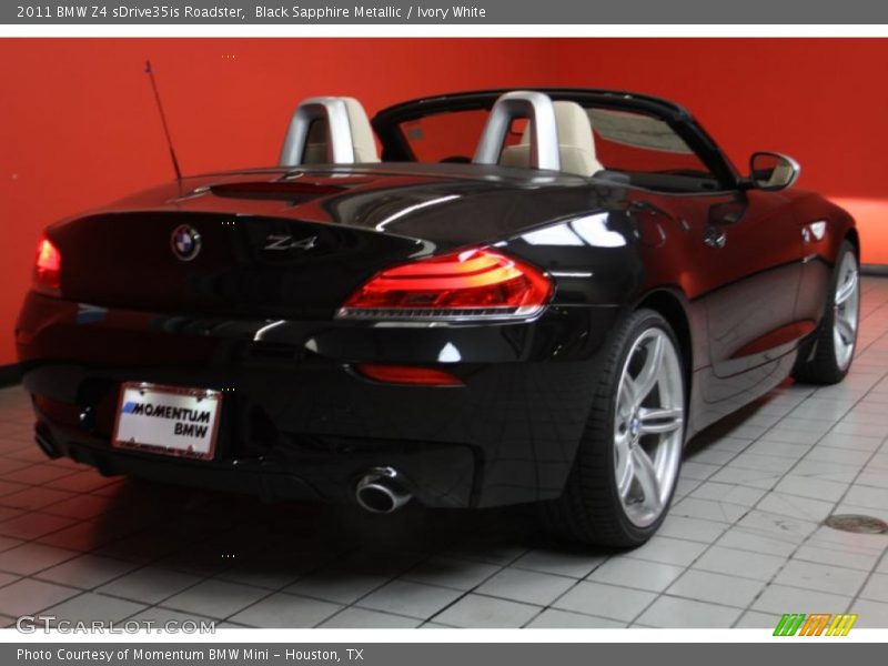 Black Sapphire Metallic / Ivory White 2011 BMW Z4 sDrive35is Roadster