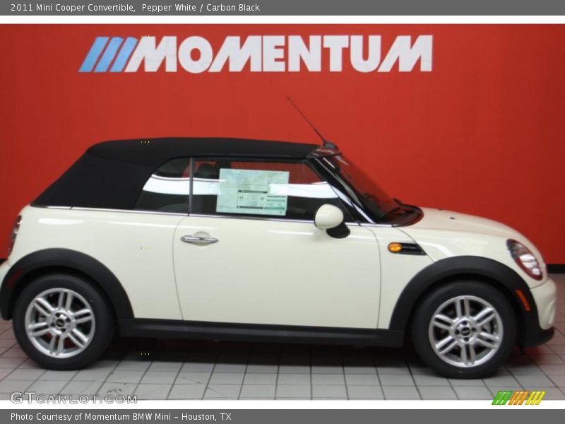 Pepper White / Carbon Black 2011 Mini Cooper Convertible
