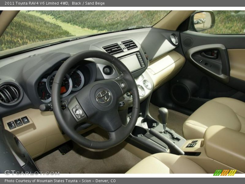 Black / Sand Beige 2011 Toyota RAV4 V6 Limited 4WD