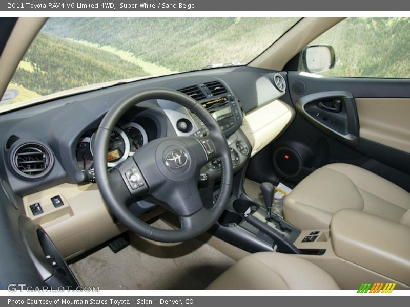 Super White / Sand Beige 2011 Toyota RAV4 V6 Limited 4WD