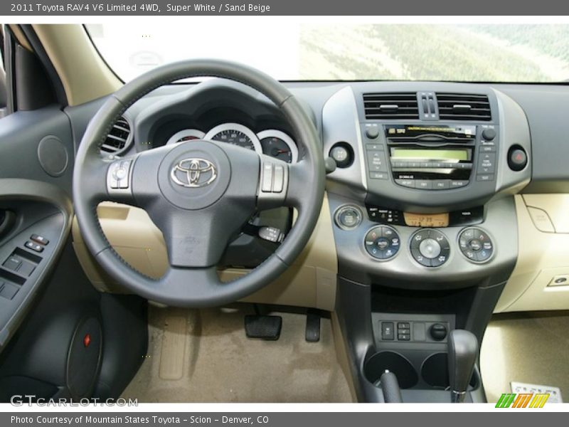 Super White / Sand Beige 2011 Toyota RAV4 V6 Limited 4WD