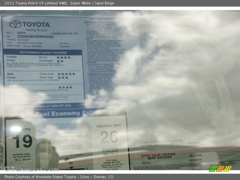 Super White / Sand Beige 2011 Toyota RAV4 V6 Limited 4WD