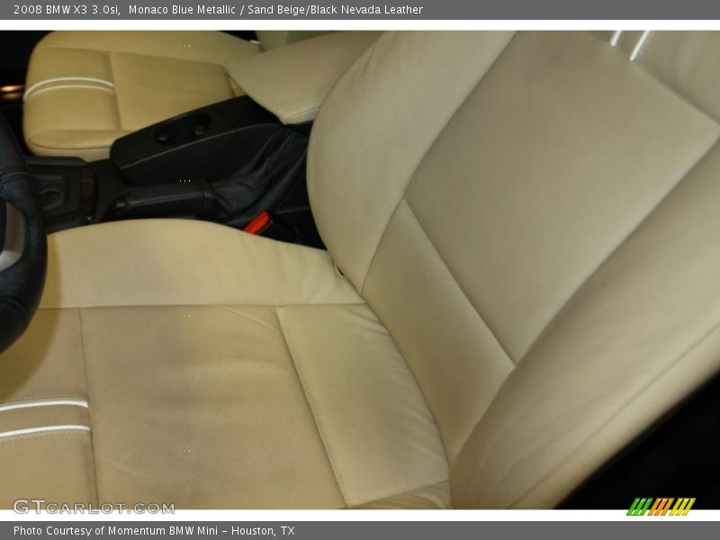 Monaco Blue Metallic / Sand Beige/Black Nevada Leather 2008 BMW X3 3.0si